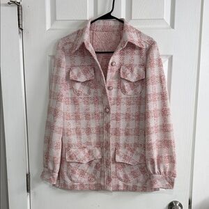 Source Unknown Vintage Pink Plaid Jacket
